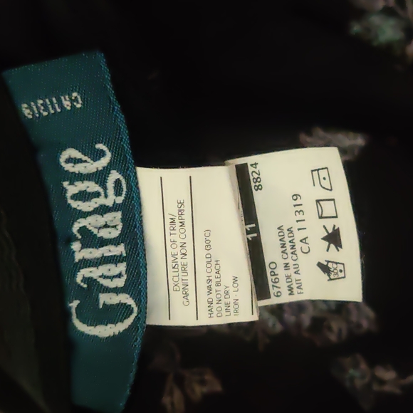 Subtle floral print black strapless dress, size 11 - Picture 5 of 6